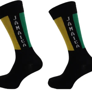 Mens 2 Pair Pack of Jamaica Retro Socks