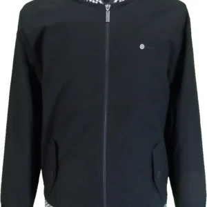 Lambretta Black Checkerboard Trim Harrington Jacket