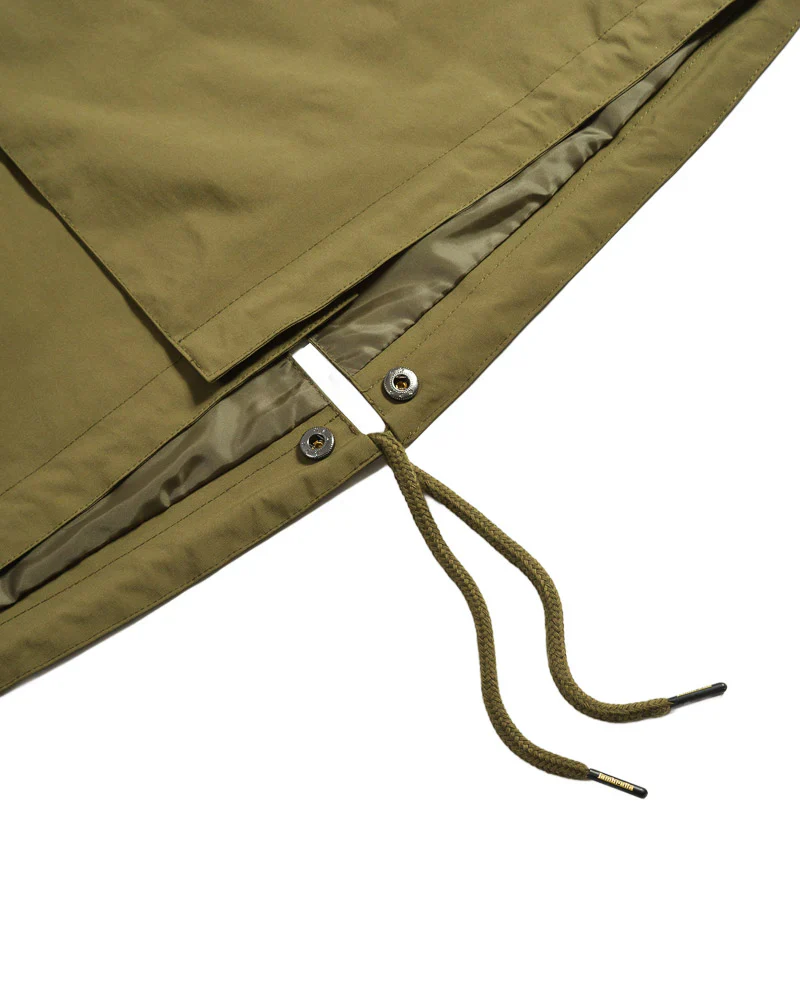 Lambretta Mens Khaki Green Ripstop Waterproof Parka - Imagen 4