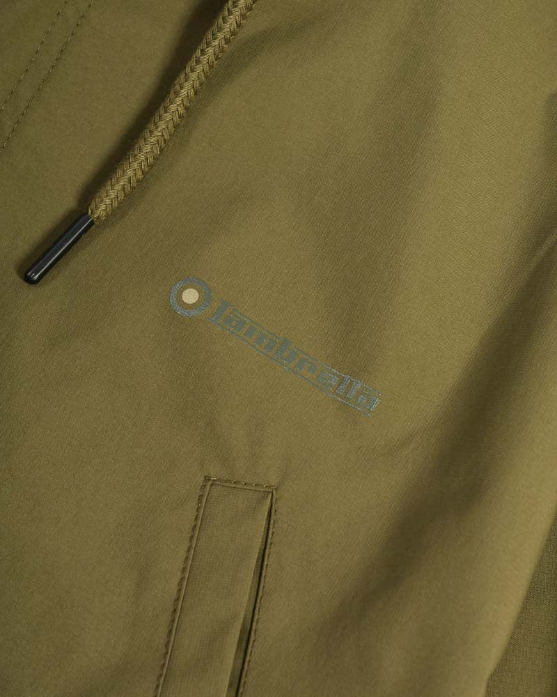 Lambretta Mens Khaki Green Ripstop Waterproof Parka - Imagen 8