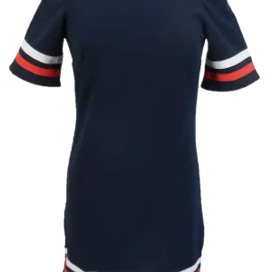 LHM Ladies 60s Retro Mod Vintage Navy/White/Red Mini Dress