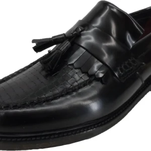 Delicious Junction Black Locky Mod SKA Loafers Shoes