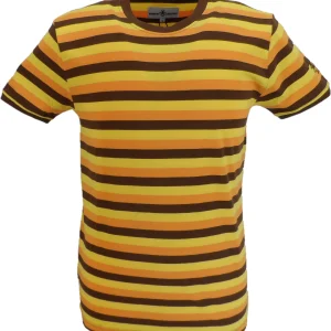 Madcap England Mens Orange/Yellow/Brown Beatwave T Shirt