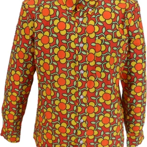 Mens 70S Psychedelic Multi Floral Shirt