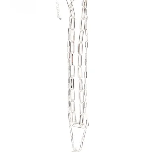 Coin Layered Necklace, Plateado