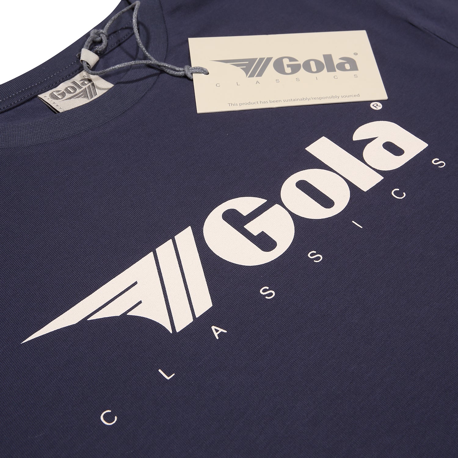 Gola Mens Navy Blue Retro Logo T Shirt - Imagen 3