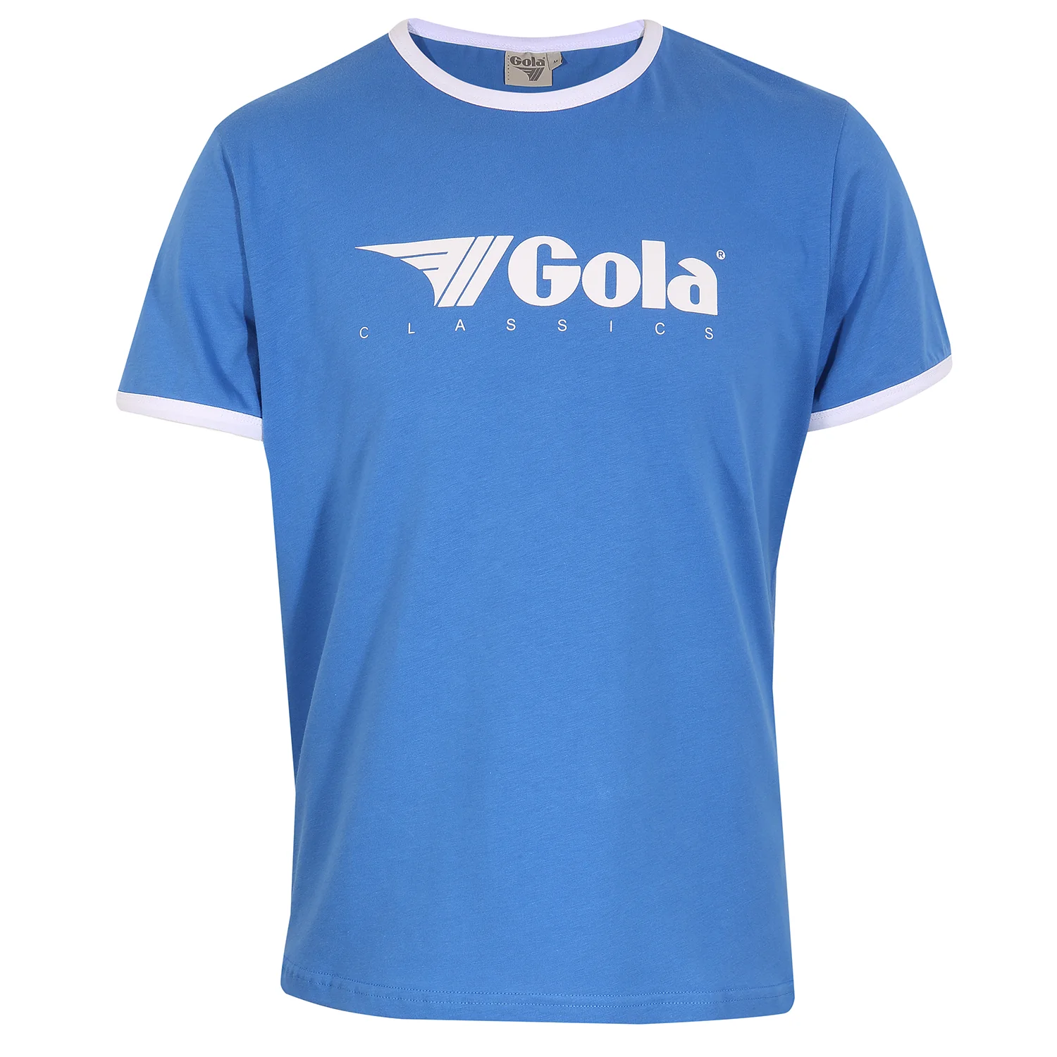Gola Mens Blue/White Retro Ringer T Shirt