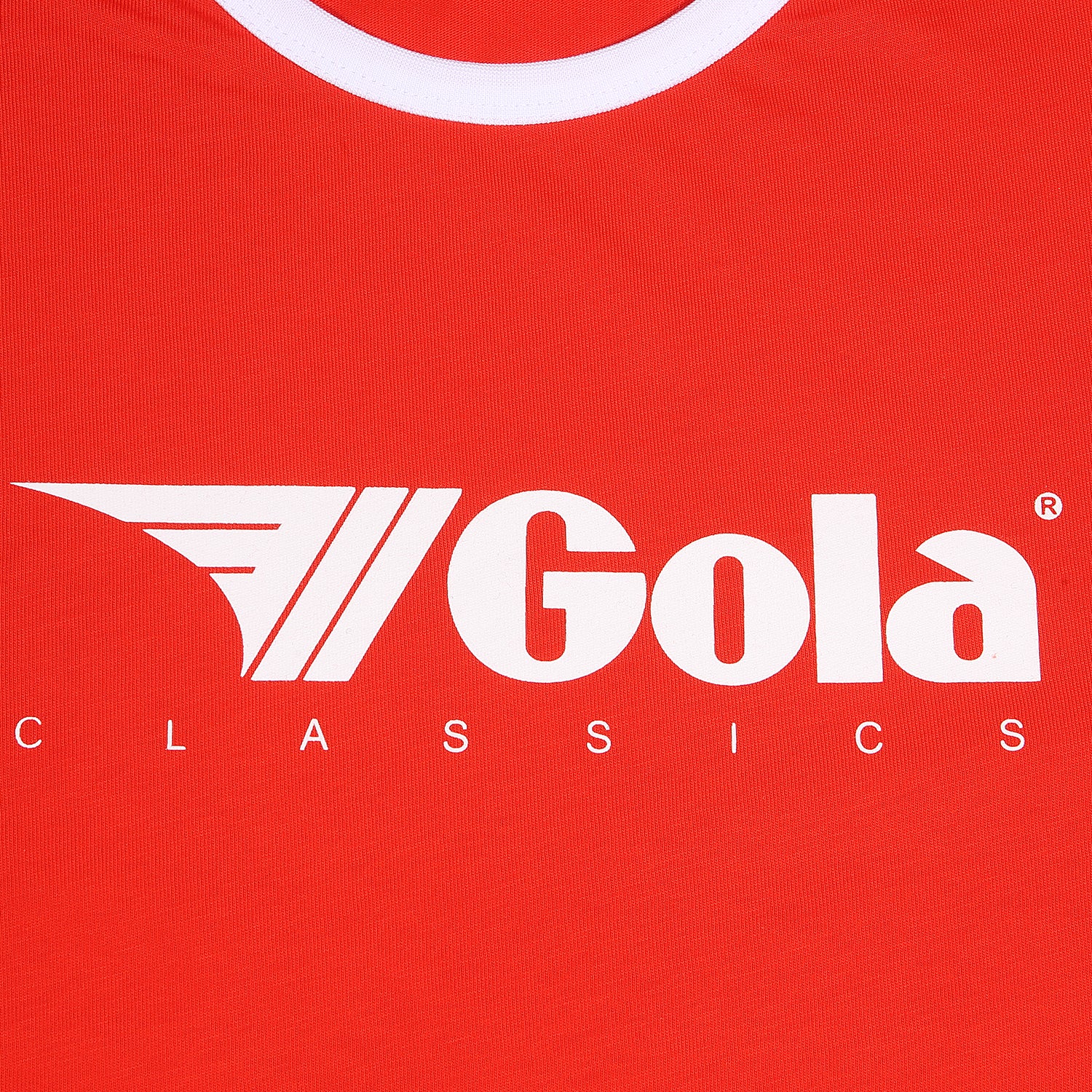 Gola Mens Red/White Retro Ringer T Shirt - Imagen 3