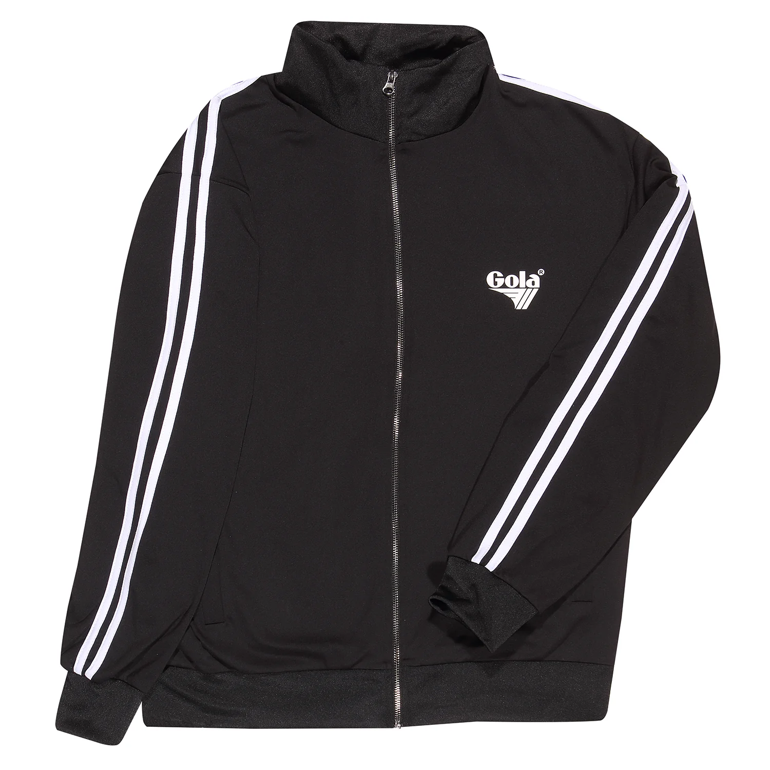 Gola Mens Black 70s Retro Stripe One Stipe Track Tops - Imagen 6