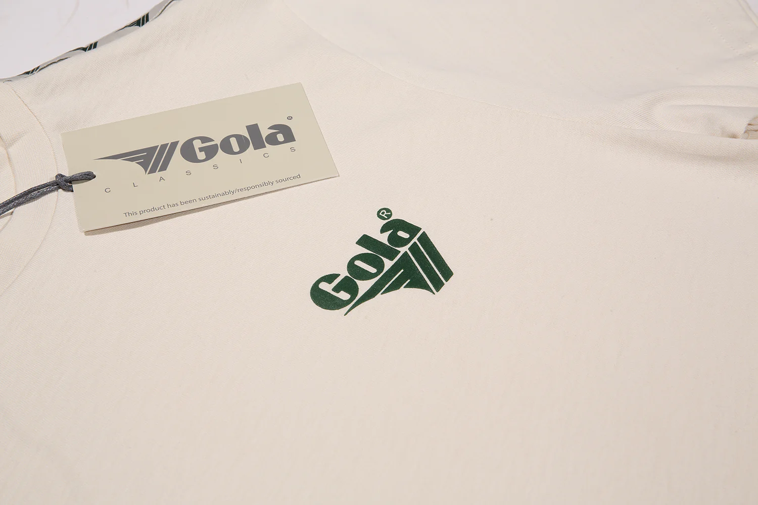 Gola Mens Ecru Taped Retro T Shirt - Imagen 6