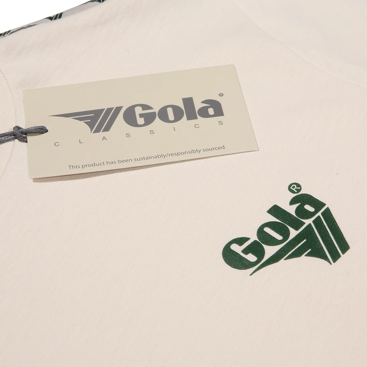 Gola Mens Ecru Taped Retro T Shirt - Imagen 4