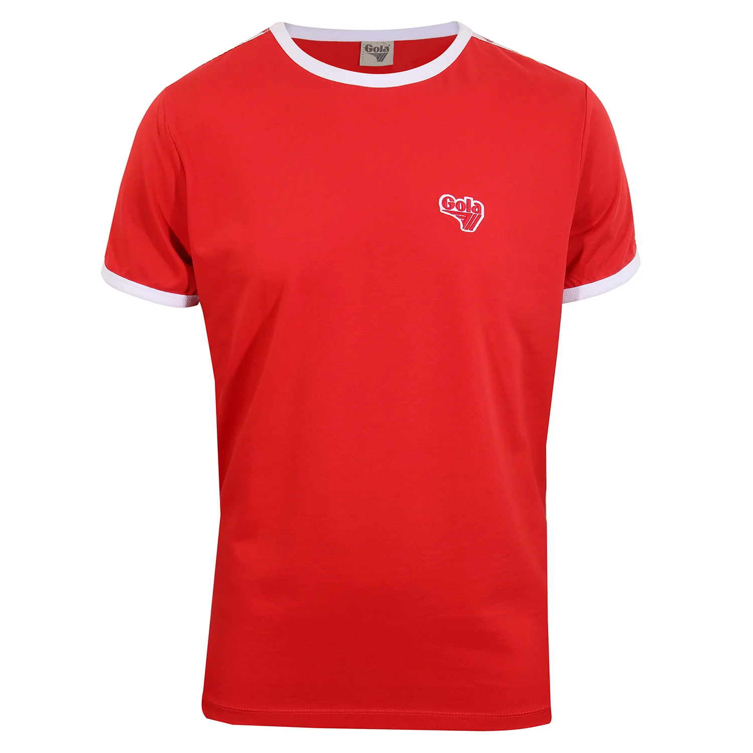 Gola Mens Red Taped Retro Ringer T Shirt