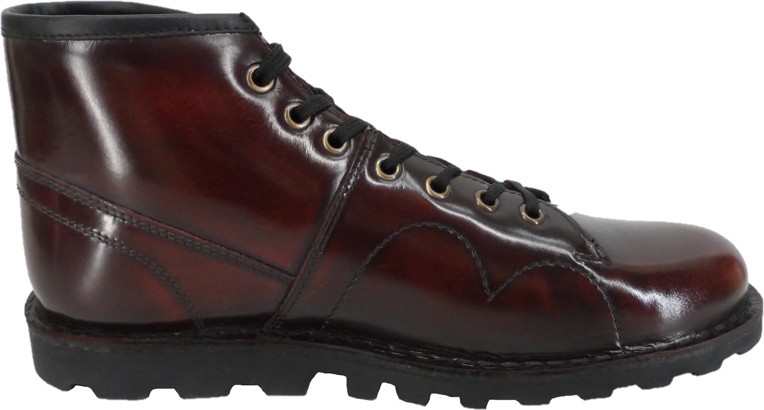 Grafters Original 1970's Style Oxblood Rub Off Leather Monkey Boots - Imagen 5
