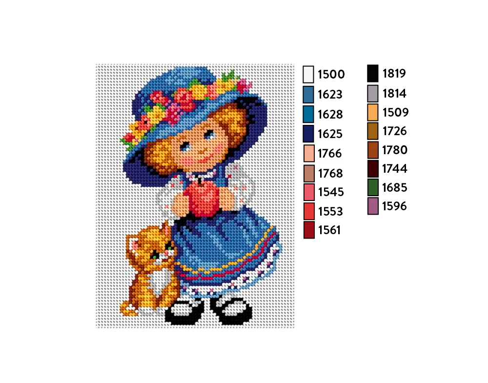 Kit de Esterilla para Bordar Niña 15x20 Ariadna - Imagen 3