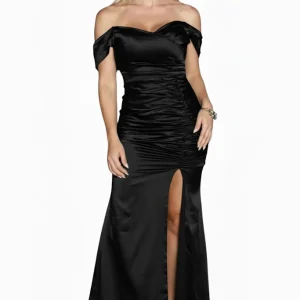 Vestido largo glam silueta definida