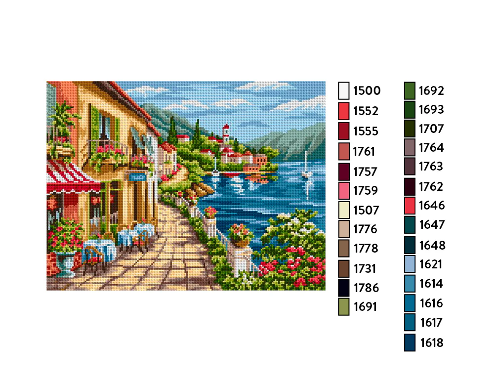 Kit de Esterilla para Bordar Paisaje 30x40 Ariadna - Imagen 3