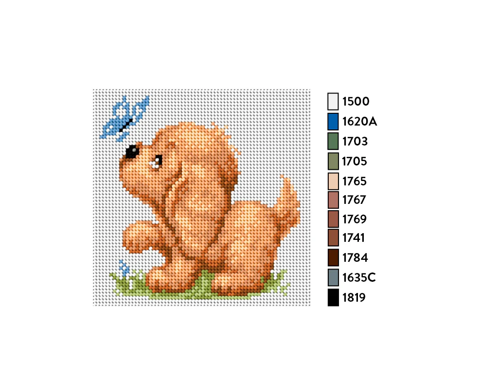 Kit de Esterilla para Bordar Perrito 15x15 Ariadna - Imagen 3