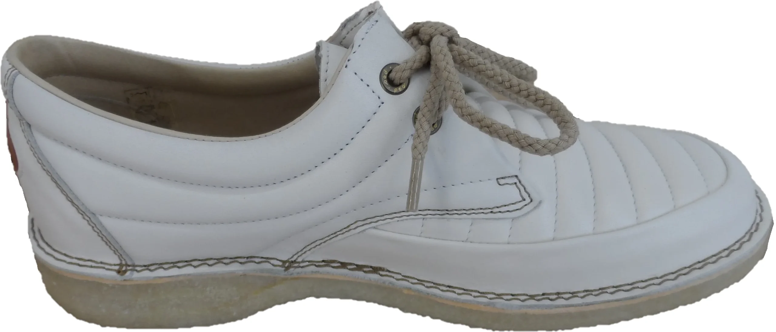 Pod Original White Jagger Retro Mod Leather Shoes - Imagen 6