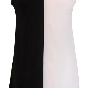 Ladies Retro Black and White Mod 2 Tone Dress