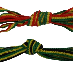2 Pair Pack of Rasta and Jamaican 100 CM Shoe Boot Laces