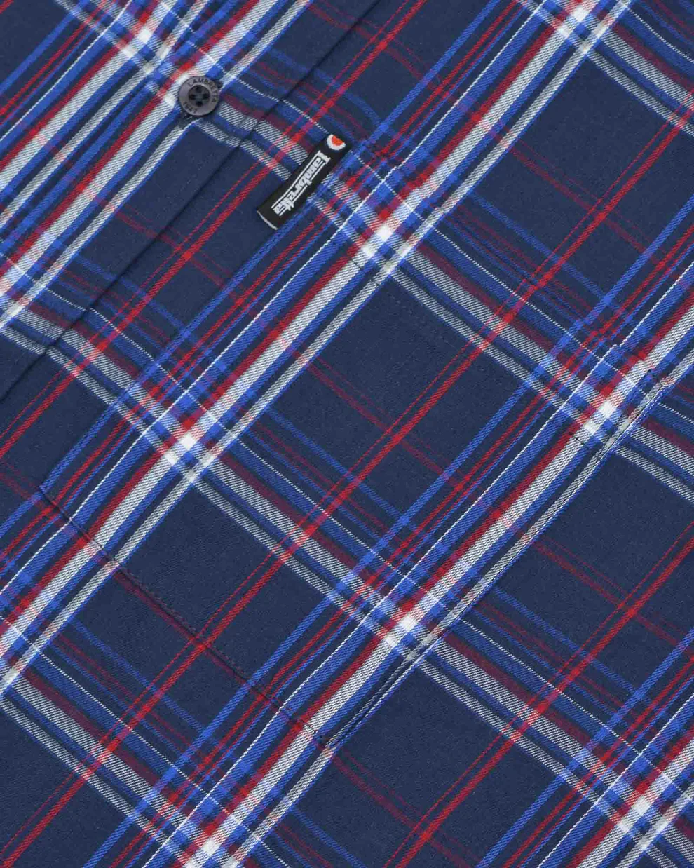 Lambretta Mens Navy/Blue/Red Button Down Shirts - Imagen 5