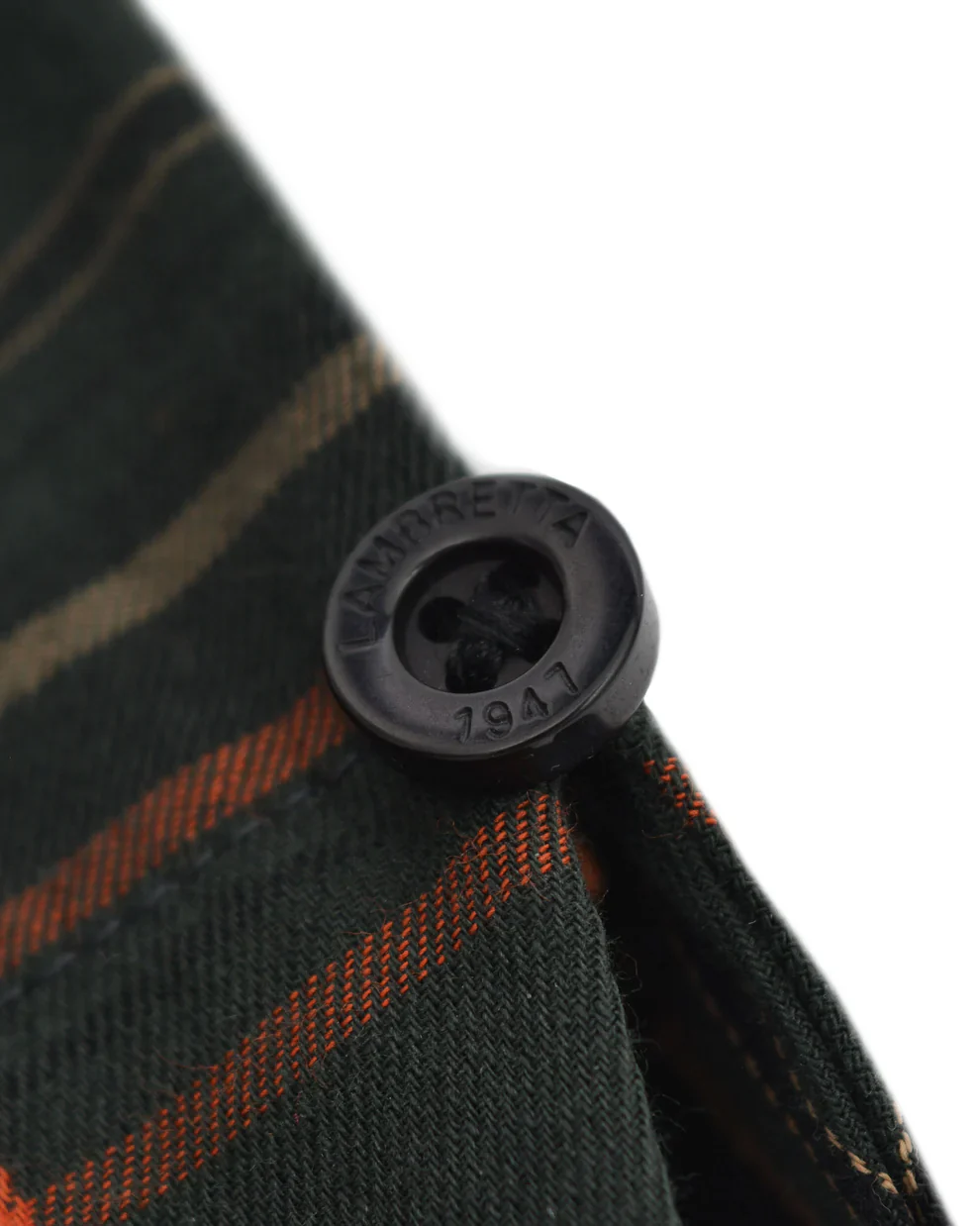 Lambretta Mens Khaki/Orange Button Down Shirts - Imagen 6