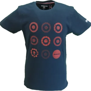 Lambretta Mens Navy Blue Multi Target Retro T Shirt