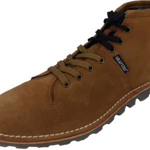 Mens Classic Retro Real Suede Tan Leather Monkey Boots …