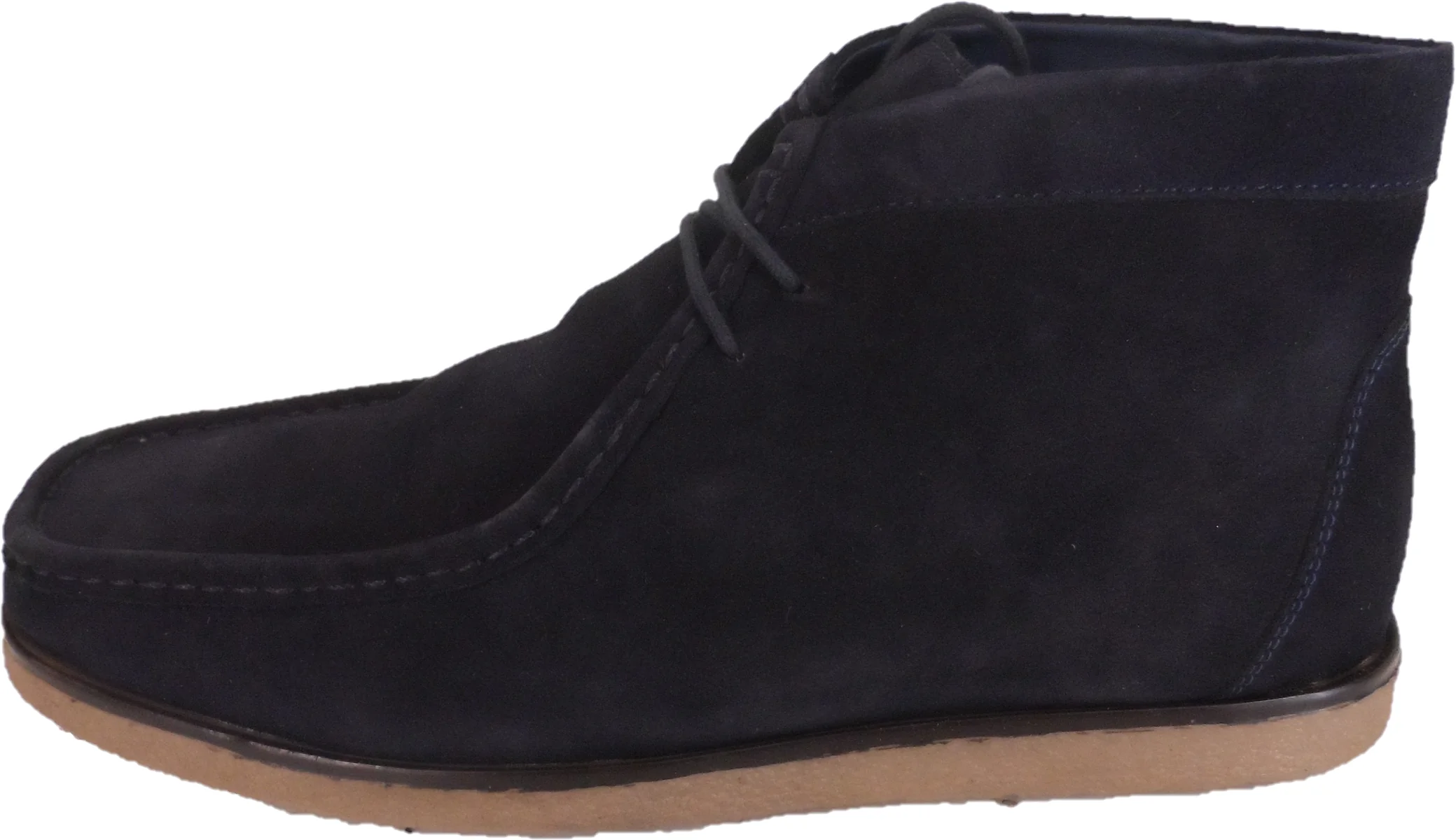 Roamers Mens Retro Navy Walibee Style Real Suede Boots - Imagen 5