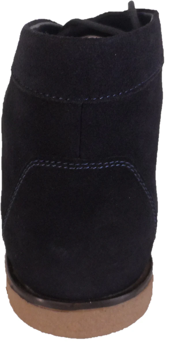 Roamers Mens Retro Navy Walibee Style Real Suede Boots - Imagen 4