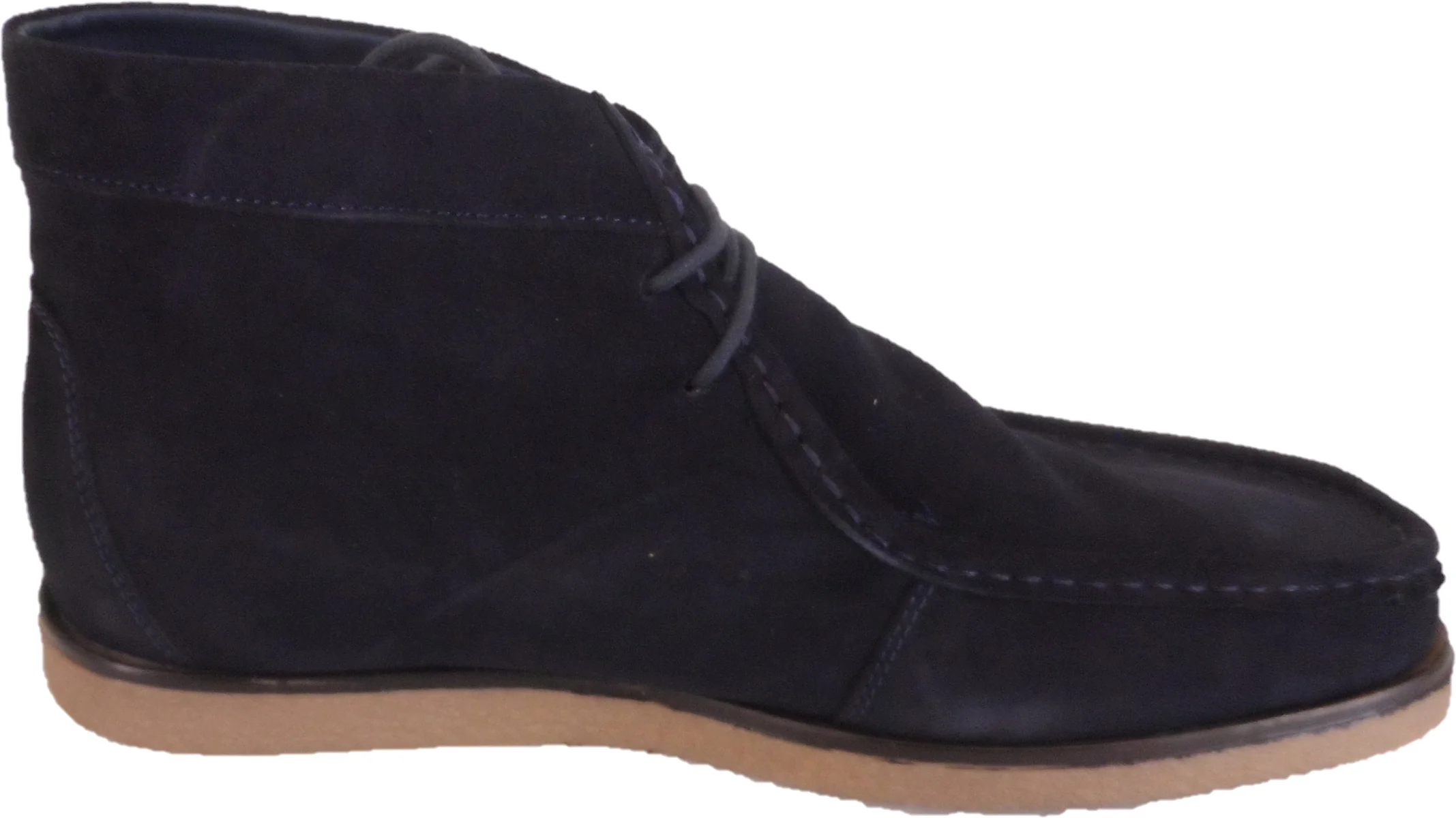 Roamers Mens Retro Navy Walibee Style Real Suede Boots - Imagen 3