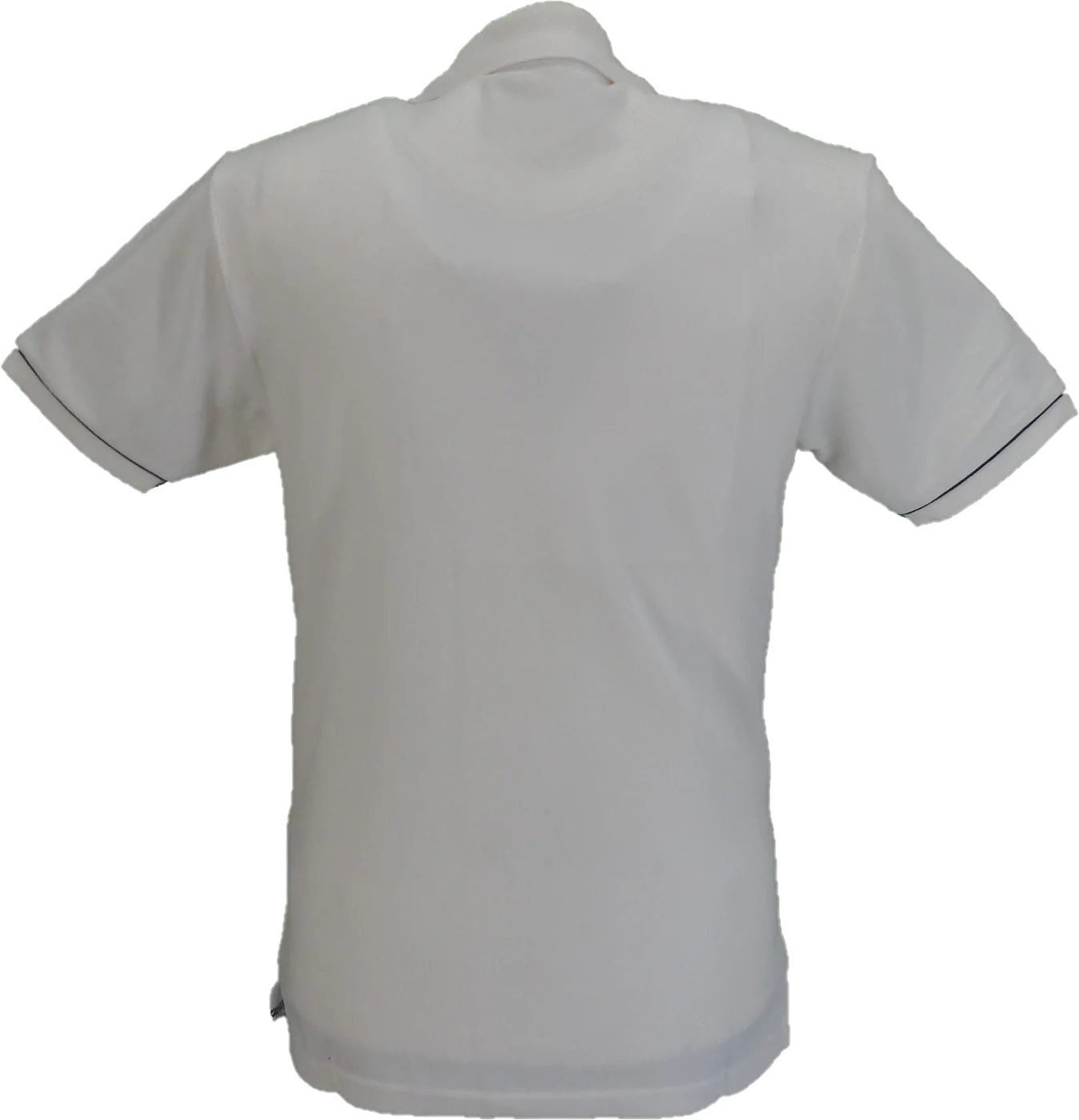 Trojan Mens Ecru Over Size Check Polo Shirt - Imagen 3