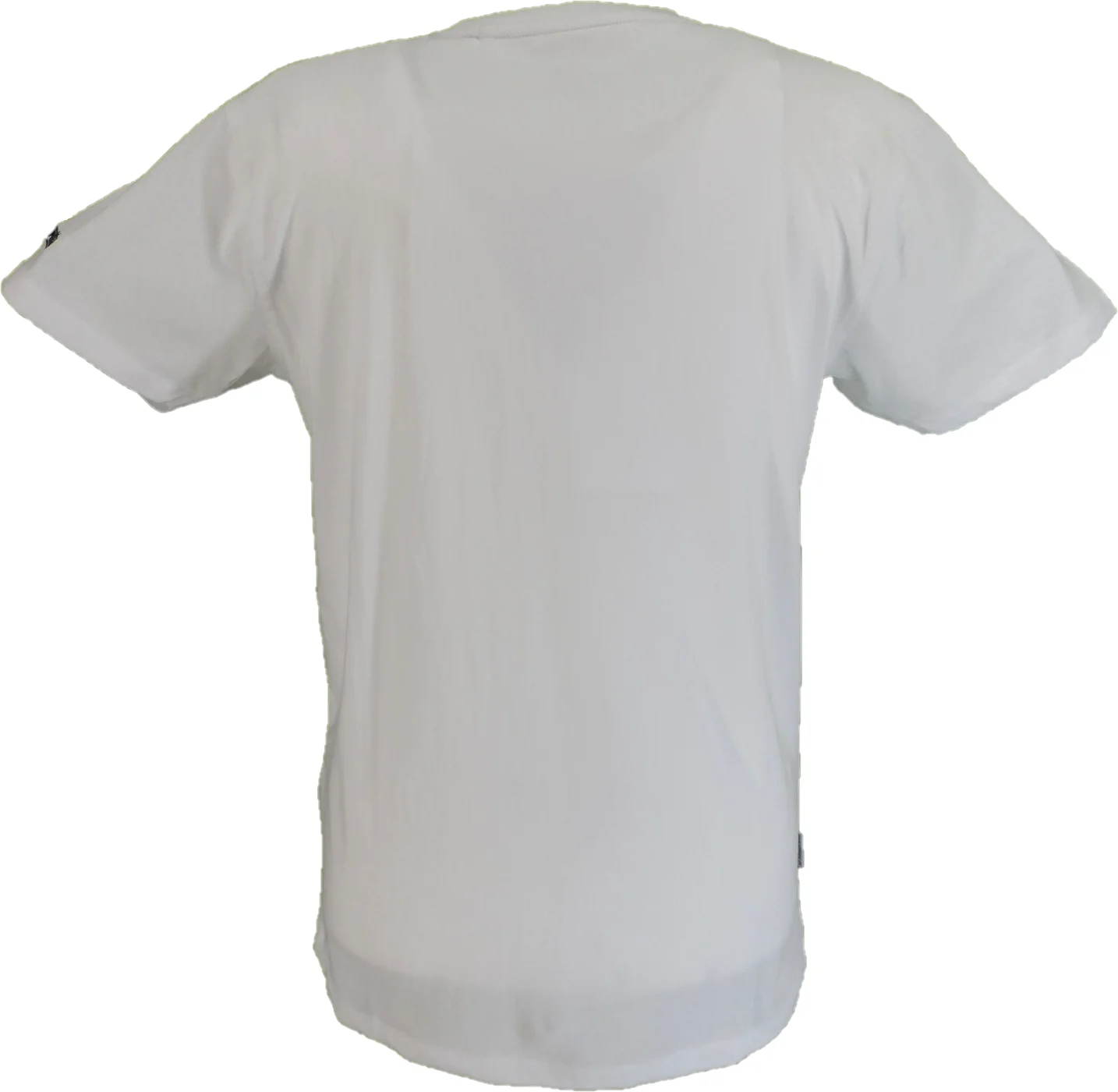 Lambretta Mens White Blue Striped Retro T Shirt - Imagen 3