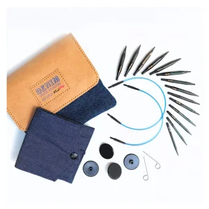 Set Palillos Intercambiables 5 cm Índigo - KnitPro