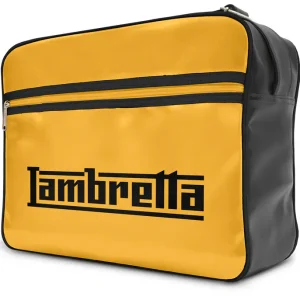 Lambretta Classic Retro Logo Mustard/Black Messenger/Flight Bag