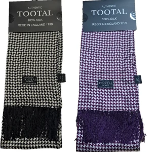 Tootal Mens Houndstooth Retro 100% Silk Scarf