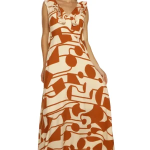 Vestido largo estampado para paseo