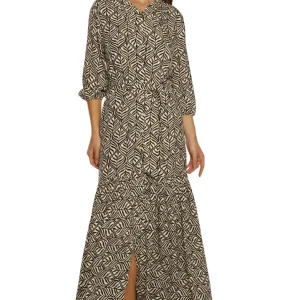 Vestido largo estampado tela ligera