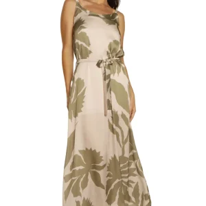 Vestido largo estampado fresco