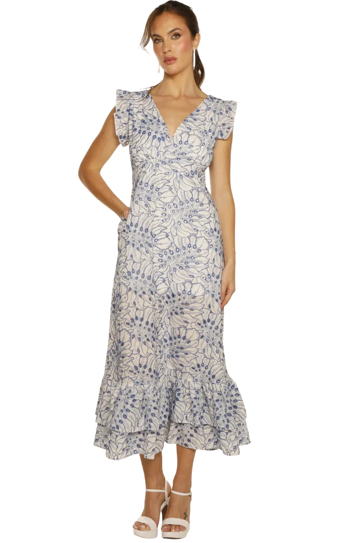 Vestido largo estampado para clima cálido