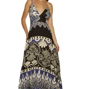 Vestido largo estampado estilo cómodo