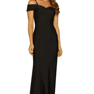 Vestido largo glam silueta estilizada