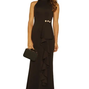 Vestido largo glam acabado premium