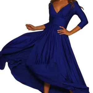 Vestido glam largo estilo chic nocturno