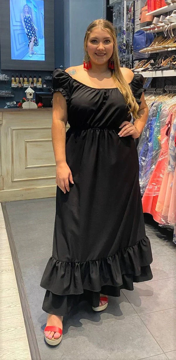 Vestido largo plus size evento formal - Imagen 6