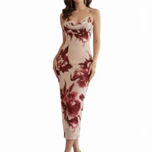 Vestido largo casual estampado