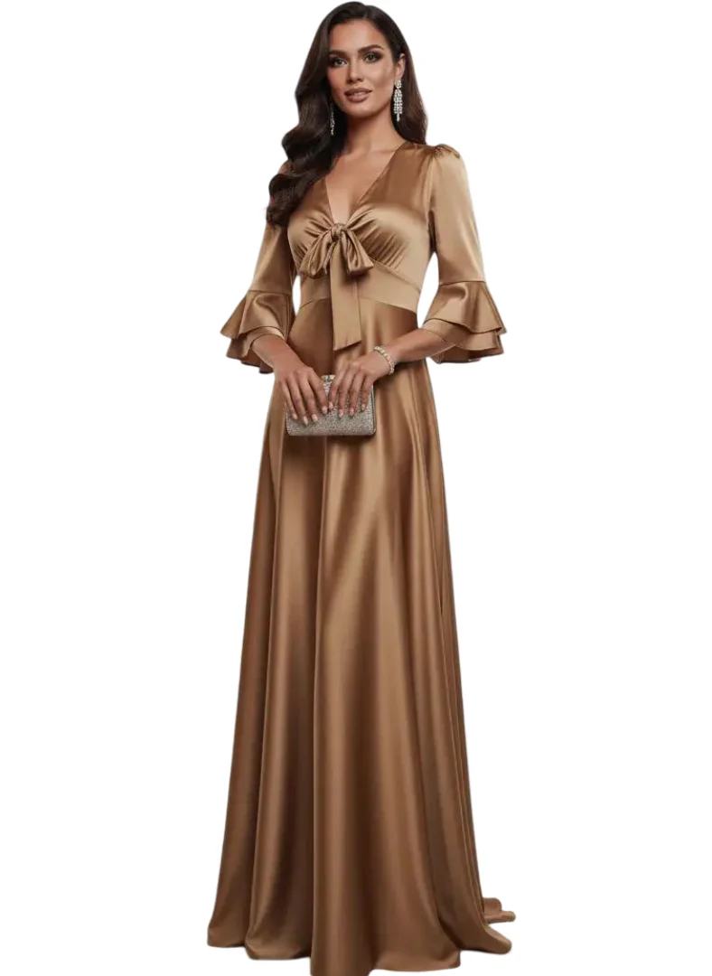 Vestido largo glam formal - Imagen 4