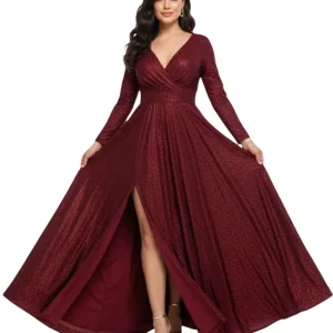 Vestido largo glam glamuroso