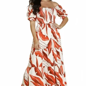 Vestido largo estampado para salida casual