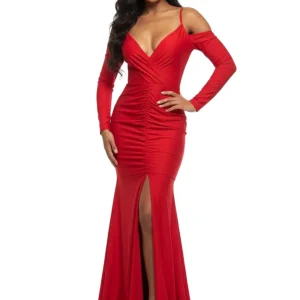 Vestido largo glam para fiesta elegante